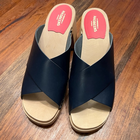 Blue leather Swedish Hasbeens size 41 (EU), never worn. - Picture 5 of 8